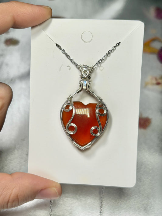 Silver Carnelian & Moonstone